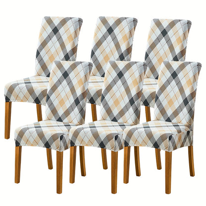 Chair Covers Slipcovers Set Of 4 And 6, Spandex Super Fit Stretch Removable Washable Kitchen Parsons Protector for Dining Room, Hotel, Ceremony