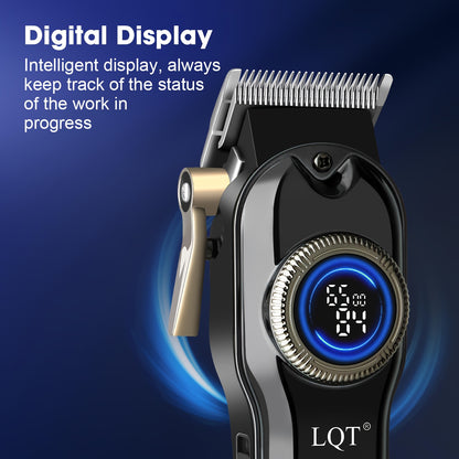 LQT 1/2/3pcs Blue Hair Clipper, Rechargeable Men'S Professional Hair Clipper, Foil Trimmer, Precision Hair Clipper Single-piece Set, Suitable For Home And Hair Salon Use, Including Limited Edition Combs, Holiday Gifts, Ideal Christmas Gifts