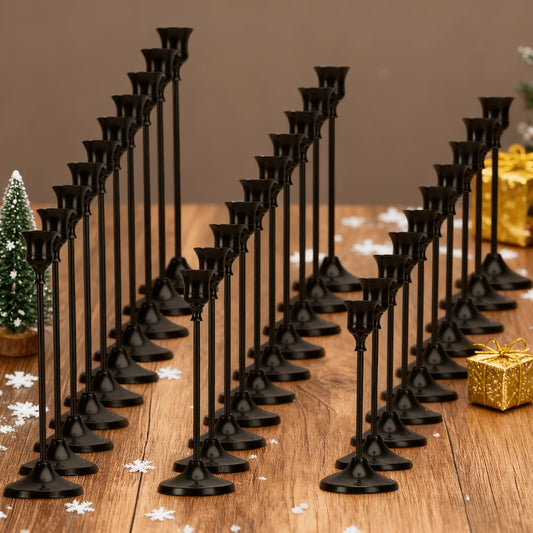 30 Cone-Shaped Candle Holders, Bulk Candle Holders, Vintage Candle Decorations, Metal Candle Stands, Suitable for Home Decor, Festive Dining Tables, And Centerpiece Decorations for Fireplaces