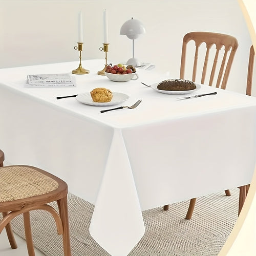 10-Pack White Tablecloths, Rectangular Tablecloths, 60×102 Inches, Suitable for 6-8 Feet Tables - Washable Tablecloths, Suitable for Weddings, Birthday Parties, Banquet Receptions, Picnics, Camping, Christmas, Halloween