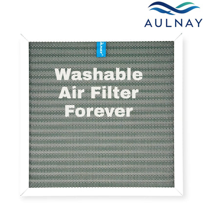 Washable Reusable Electrostatic HVAC Air Filter MERV 8, Permanent AC Furnace Filter with Static Electricity Filtration, Easy Install, Improves Airflow and Indoor Air Quality, Multiple Sizes