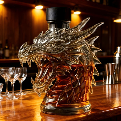 A Uniquely Designed Wine Decanter with a 3D Design, 10.14oz Whiskey Bottle. Suitable for Home Decor, Restaurants, and as a Christmas or New Year Gift, It Is the Perfect Holiday Present