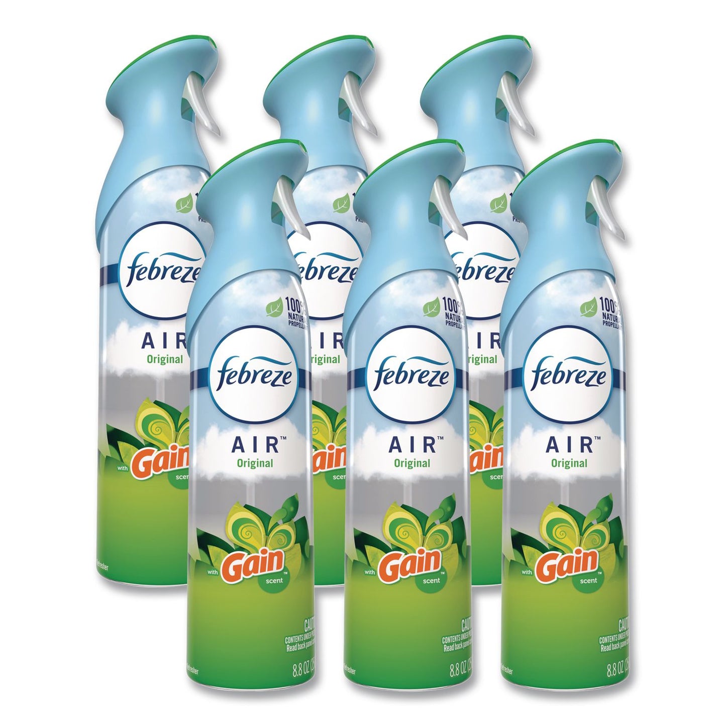 Febreze AIR, Gain Original, 8.8 oz Aerosol Spray Bottles, 6 Bottles per Carton, Sold as 1 Carton