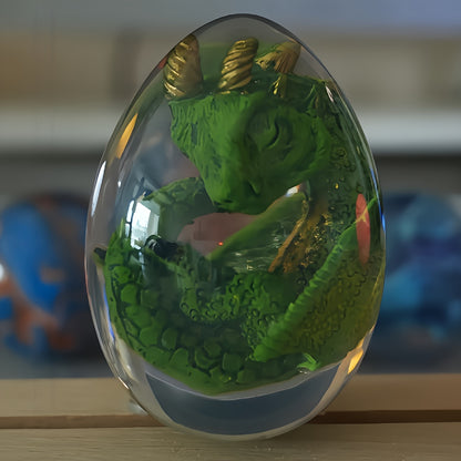 Crystal Transparent Resin Statue Dragon Egg Dinosaur Souvenir Craft Home Decor Gift - Unique Design, Handcrafted, for Collectors & Fantasy Lovers - Perfect Gift for Birthday & Home Decor