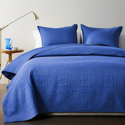 2/3pcs Quilt Set Bedspreads (1 Quilt, 1 Or 2 Pillowcase)-Soft Ventilate Quilt, Lightweight Microfiber Bedspread - Halloween And Christmas Modern Style Coin Pattern Coverlet, Gifts for Back-To-School Season, Suitable for School Dormitories