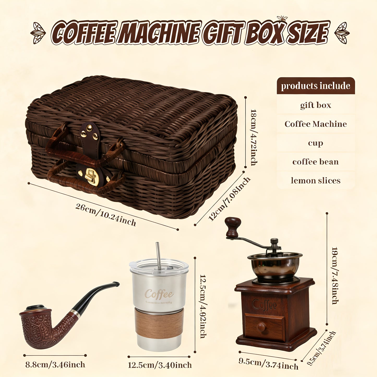 A Gift Hand Grinder Coffee Machine Outdoor Coffee Set for Travel, Office, Food Truck, And Gift-giving