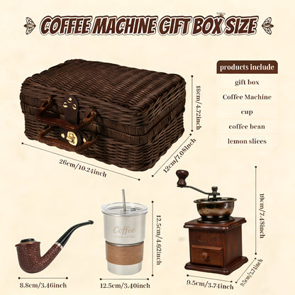 A Gift Hand Grinder Coffee Machine Outdoor Coffee Set for Travel, Office, Food Truck, And Gift-giving