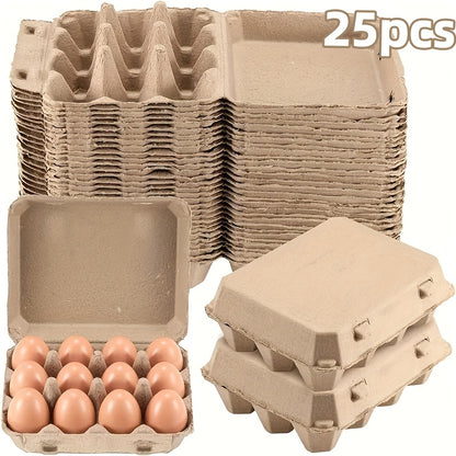 Reusable Egg Box, 3X4 Style, One Can Hold 12 Eggs, Egg Storage Container Holder, Sturdy Natural Pulp Material, for Kitchen, Chicken Coop Farming to Collect And Store Fresh Eggs-Shops And Farmhouses: Perfect Gifts for Thanksgiving And Christmas