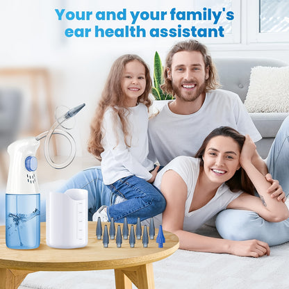 Ear Wax Removal Kit Manual Travel-Friendly Compact Ear Cleaning Set – Safe Irrigation System for Adults and Kids, Portable Ear Cleaner Tool for Home and On-the-Go Ear Care