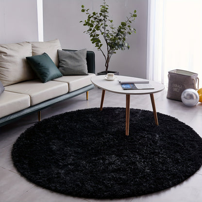 A Cozy Round Shaggy Rug Is Perfect for The Bedroom, While a Soft And Fluffy Round Carpet Is Suitable for The Living Room. It'S Easy to Clean, Comfortable, And Plush Rugs Are Ideal for Home And Room Decor