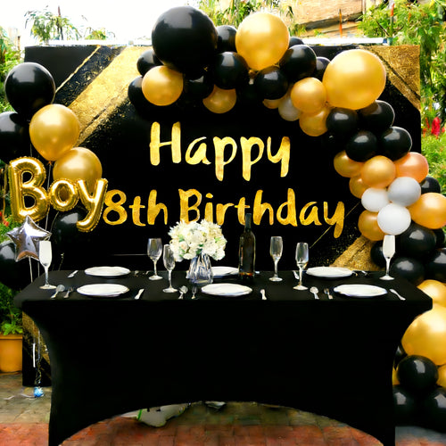 1/2/4/6/8/10pcs, 6-Foot Stretch Spandex Tablecloth, Rectangular Full-Coverage Party Tablecloth, A Must-Have Decoration for Weddings, Birthday Parties, Graduation, Bridal Showers, Trade Shows, Halloween, And Banquets