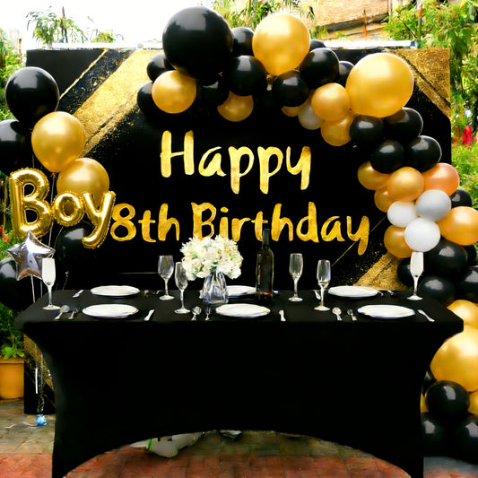 1/2/4/6/8/10pcs, 6-Foot Stretch Spandex Tablecloth, Rectangular Full-Coverage Party Tablecloth, A Must-Have Decoration for Weddings, Birthday Parties, Graduation, Bridal Showers, Trade Shows, Halloween, And Banquets