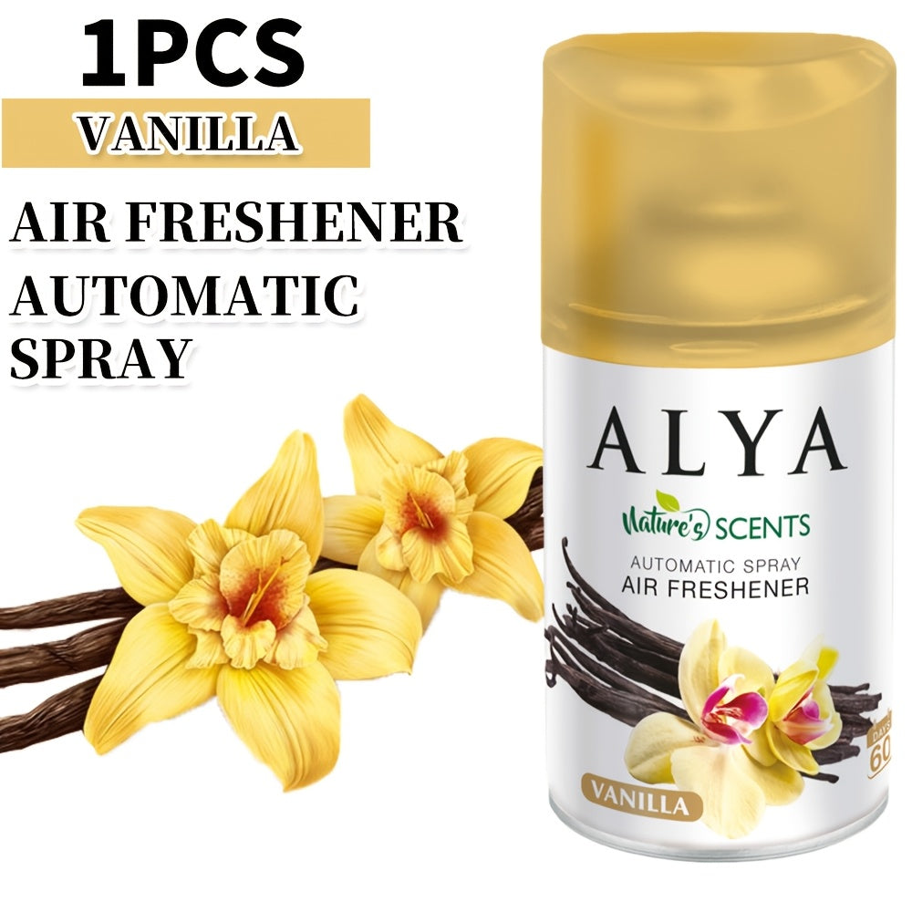 Automatic Spray Air Freshener Refill 8.45oz 1pc or 4pcs - 6 Scents Lavender Vanilla Cool Linen Ocean Mixed Berries Magnolia, Odor Fighting Room Spray for Car Office Home Bathroom Kitchen Fabric Closet