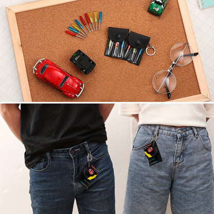 96pcs Bulk Mini Tape Measure & Screwdriver Keychain Tool Set with Mini Measuring Tape & Compact Screwdriver Suitable for Adult Men, Party Favors, Father' Gifts, DIY, Emergency Tool Kit