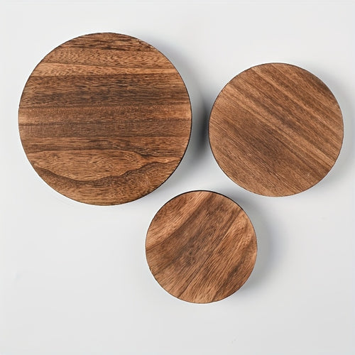 Wooden Display Risers Set of 3 – Rustic Farmhouse Cake Stand Pedestals for Kitchen Counter, Home Decor, Christmas & Holiday Table Centerpiece Organizer