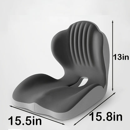 Hip & Lumbar Support Seat Cushion Ergonomic Memory Foam – Breathable High-Density Back Support Pillow for Office Chair, Car Seat & Long Sitting, Daily Use or Gift