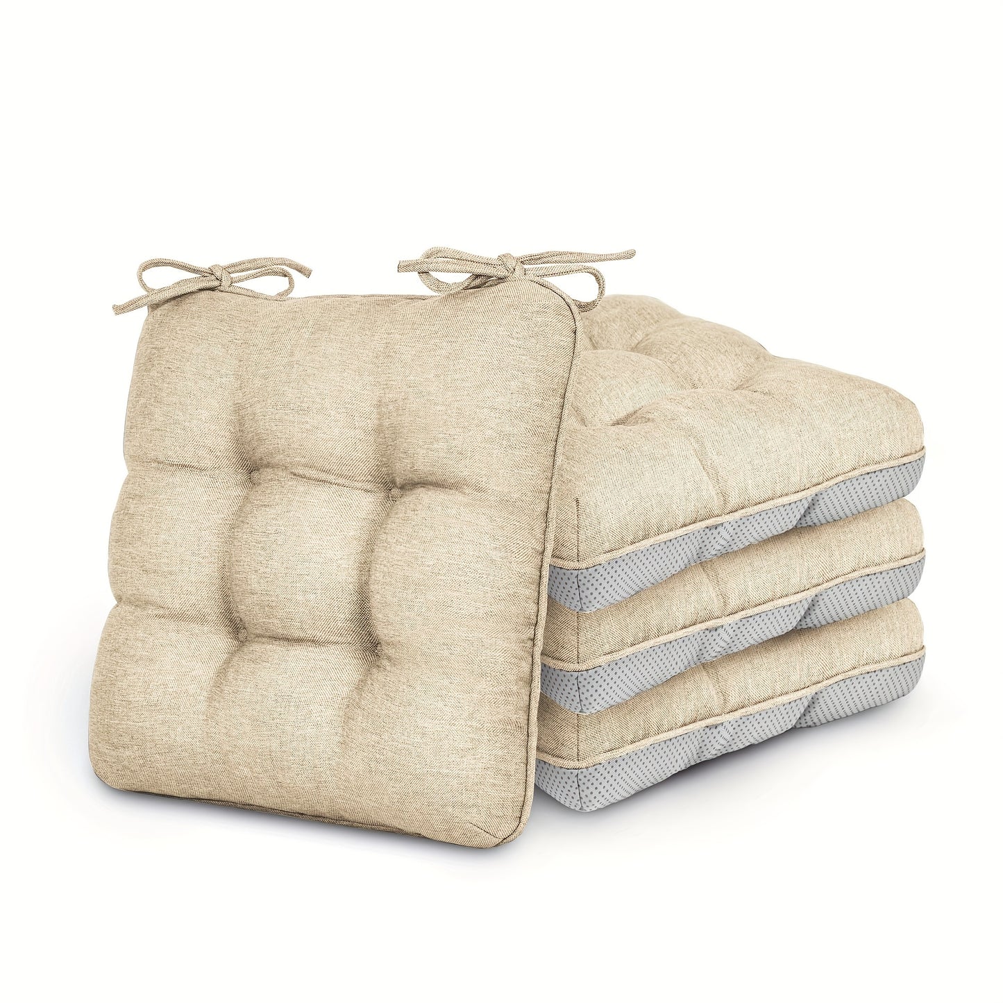 New Year 4/8pcs Memory Foam Chair Cushions, M L Size Available, Outdoor/Indoor Chair Pads for Dining Chairs 4/8 Pack, Seat Cushions for Kitchen, Dining Room, Office, Patio Chair
