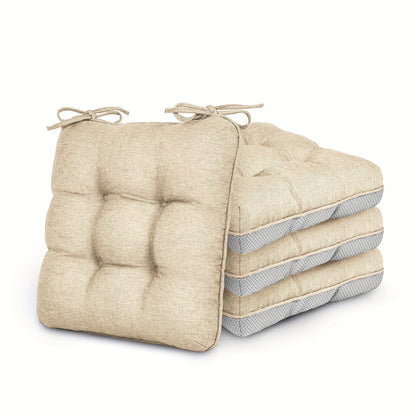 New Year 4/8pcs Memory Foam Chair Cushions, M L Size Available, Outdoor/Indoor Chair Pads for Dining Chairs 4/8 Pack, Seat Cushions for Kitchen, Dining Room, Office, Patio Chair