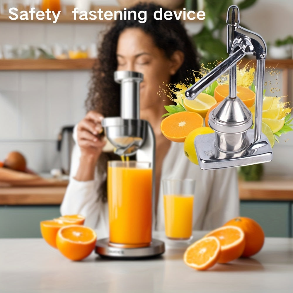 Durable Manual Hand Press Orange Juicer Lemon Juice Fruit Squeezer Extractor, Heavy-Duty, Easy-To-Clean, Professional Citrus Juicer - Durable Stainless Steel Lemon Squeezer - Sturdy Manual Citrus Press
