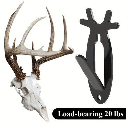 5pcs Retro Deer Head Wall Hooks | Steel Wall Mount Decor | Easy Install | For Bathroom, Bedroom, Balcony | Home Decoration