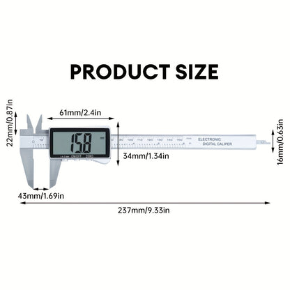 0-6"/150mm Digital Caliper, Scale Caliper Precision Measuring Tool, Vernier Caliper with Display, Inch/Millimeter Conversion