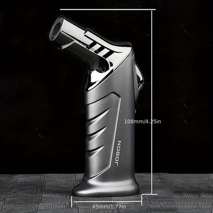 Jobon Butane Torch Lighter, Gift Box Packaging - For Kitchen, Bbq, Camping & Outdoor Use | Ideal Gift For Men & Holidays | Child Safety Lock & Adjustable Flame Control | Lightweight & Simple Design (Gas Not Included)