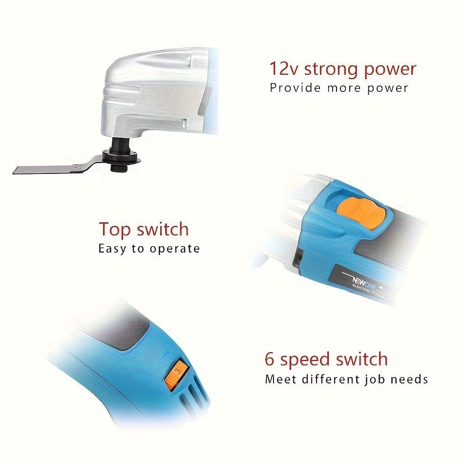2.5 Amp Pro Oscillating Multitool Kit - High-Precision 3° Angle, Renovator, 6-Speed, Corded Cutting Tool for Wood, Metal, And Plastic, Easy-to-Use, Versatile, And Reliable for Various DIY Projects And Home Repairs