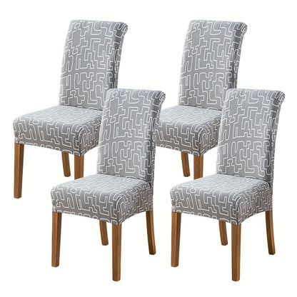 Chair Covers Slipcovers Set Of 4 And 6, Spandex Super Fit Stretch Removable Washable Kitchen Parsons Protector for Dining Room, Hotel, Ceremony