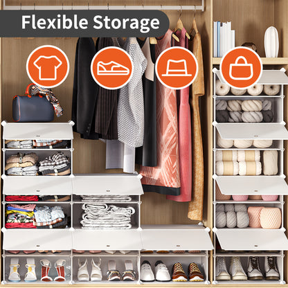 Shoe Rack, Shoe Storage Cabinet, Free Standing Shoe Shelf Organizer for Boots Slippers High Heels, for Closet Bedroom Entryway Hallway