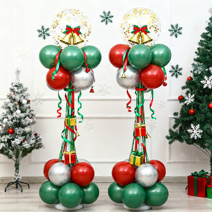 Balloon Column Stand Kit Set of 2, 7Ft Height Adjustable Balloon Arch Kit, Metal Telescopic Pillar Balloon Stand, Birthday Party, Graduation, Wedding Christmas Decorations