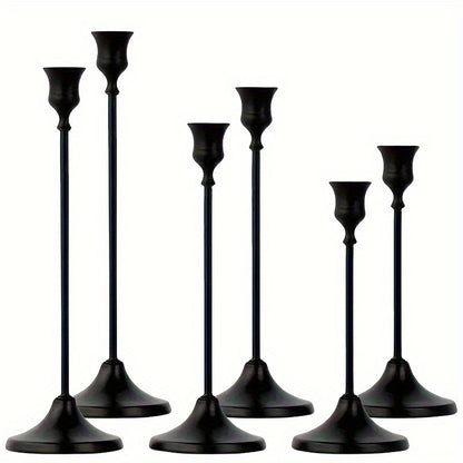 6-Pack Classic Bell-Shaped Metal Candle Holders - Battery-Free Tabletop Decor for Christmas, Halloween, Weddings, Home & Hotel Centerpieces, Durable Multi-Holiday Decoration (No Candles Included), Candle Holder Decor, Event Centerpiece, Elegant Table Acce
