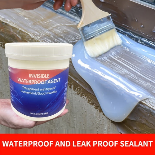 Premium 2.2LB Waterproof Tile Glue - Transparent, Leak-Proof Sealant for Outdoor Terraces & Bathrooms