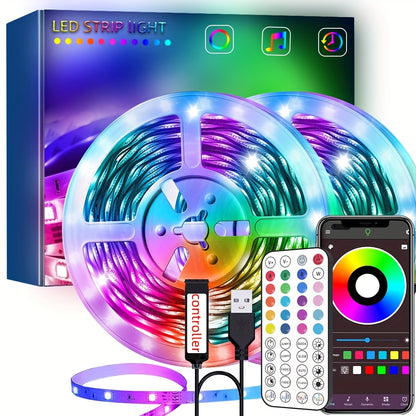 NBBUFF 3.3FT-100ft Smart LED Lights, Remote Controlled Home RGB Strip Lights for Bedroom, Room Party, Halloween, Christmas And Wedding Atmosphere Decor. Cheap Room Decor LED Strip Lights, July 4th Independence Day Decorations