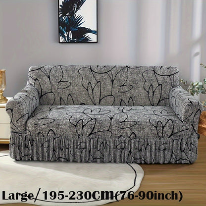 1pc Elastic Printed Sofa Slippers Skirt Sofa Cover Sofa Cover Four Seasons Universal Furniture Protective Cover Bedroom Office Living Room Home Decoration