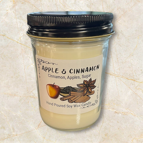 Apple and Cinnamon Soy Wax Candle | Holiday Candles | Fall Candles | Cinnamon Candle | Holiday Gifts | Seasonal Candle | Apple