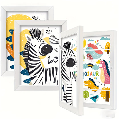 2/4 Pack Kids Artwork Frames Changeable, 8.5x11in Kids Art Frames Front Opening, Children Art Projects Kids Art Frames Picture Frames for Kids Drawing, Crafts And Photos, Holds 100+pcs