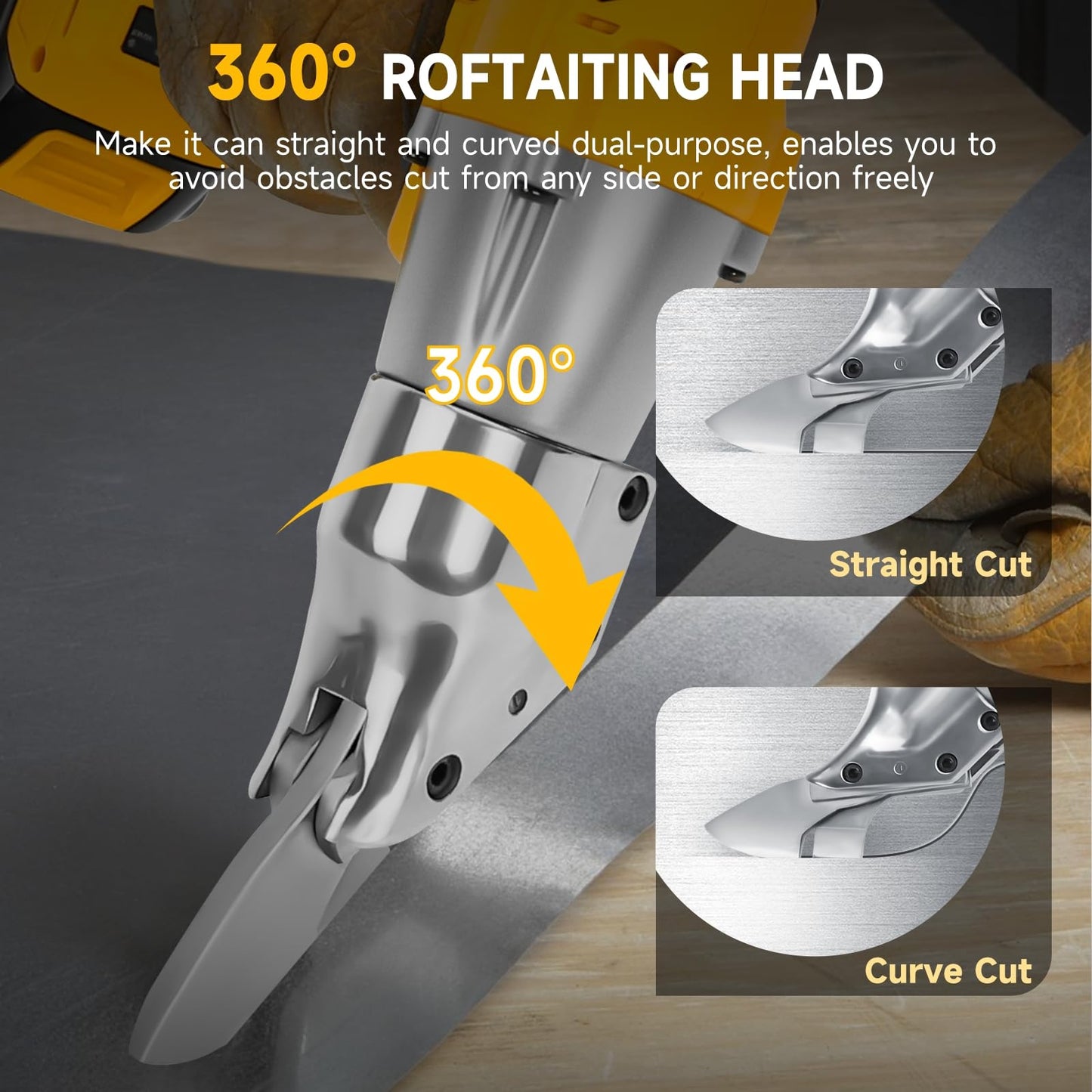Metal Shear for Dewalt 20V Max Battery, Brushless Electric Metal Scissors for Cutting Stainless Sheet, Iron, Carpet, Leather, Cardboard (NO Battery)