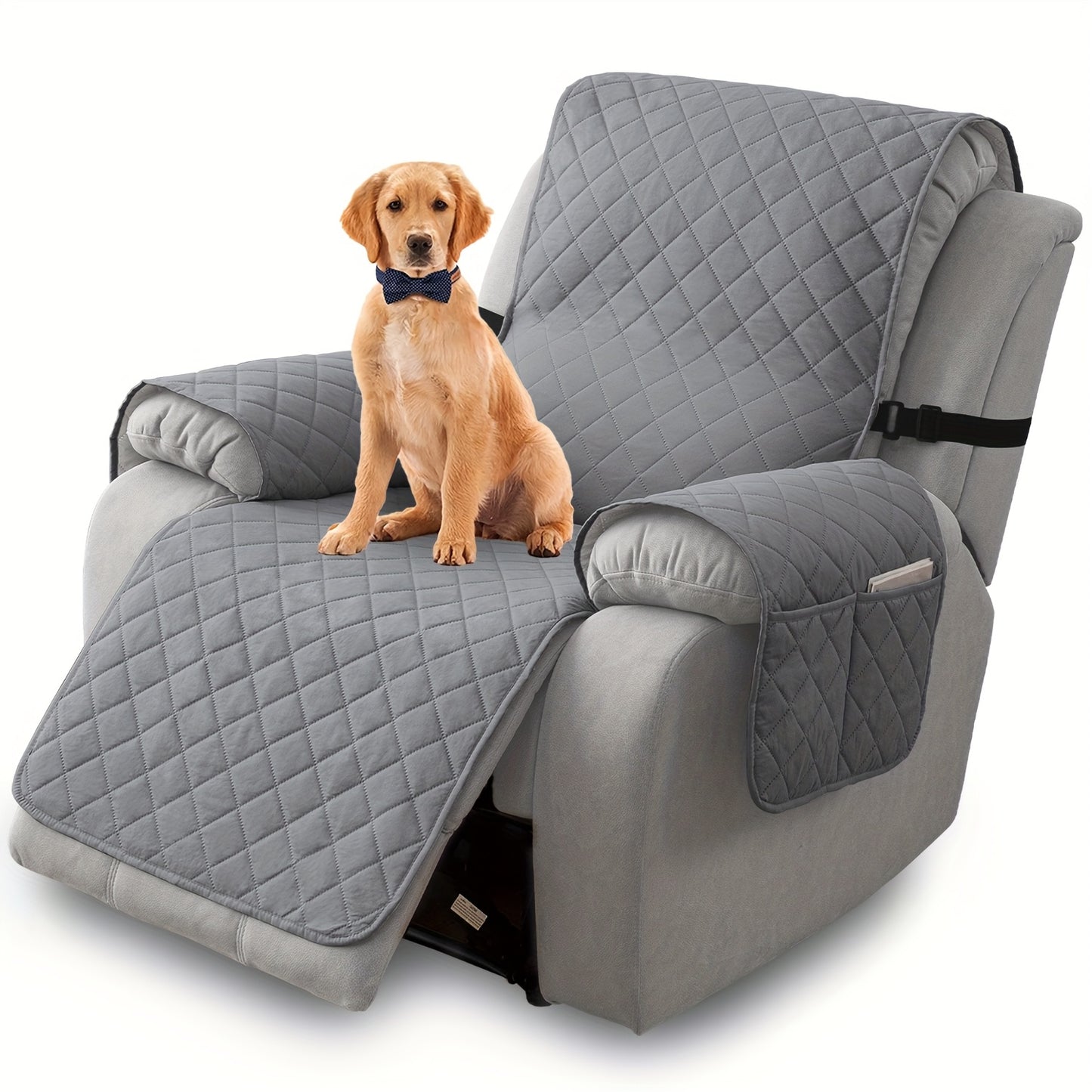 1pc 100% Non-Slip Recliner Chair Cover Sofa Slipcover, Pet Cover For Large Recliner With Elastic Straps, Washable Chair Seat Cover Recliner Chair Furniture Protector, Perfect For Indoor And Outdoor Use, Home Decoration, Mother'S Day Gifts