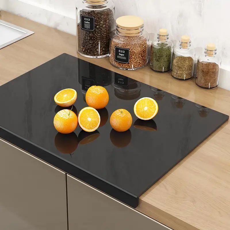 1pc, Anti-Slip Acrylic Cutting Board for Kitchen And Restaurant - Countertop Protector, Fruit Cutting Board, And Kitchen Utensil Black, Apartment Essentials Large Kitchen Cutting Board, Transparent Kitchen Cutting Board (14In X 18In)