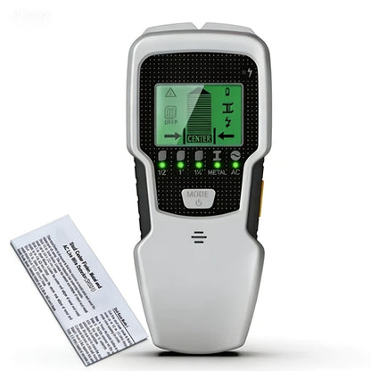Stud Finder Wall Scanner, 5-in-1 Electronic Stud Detector with LCD Display & Audio Alarm, Detects Wood Studs AC Wire Metal Pipes Joists, Wall Stud Finder Tool for Drywall Home Renovation DIY Projects