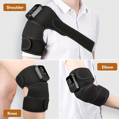 Heated Knee Massager, Wireless Design, Portable Heated Knee Pad For Warmth, 3-in-1 Shoulder And Elbow Heating Pad With Vibration, 3800mAh Battery Knee Pad, The Best Gift For Elders And Friends