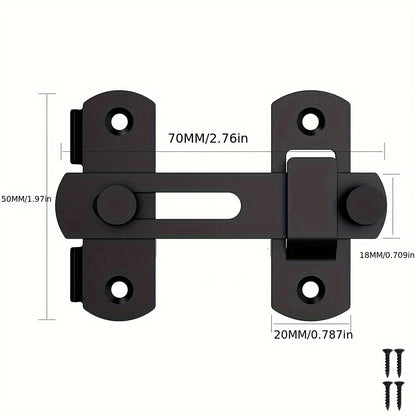 Stainless Steel Door Bolt Lock 180° Flip Latch – Set of 4 Heavy Duty Security Locks with 2 Keys for Garage Stable Bathroom Outdoor Gate Shed Fence Home Door