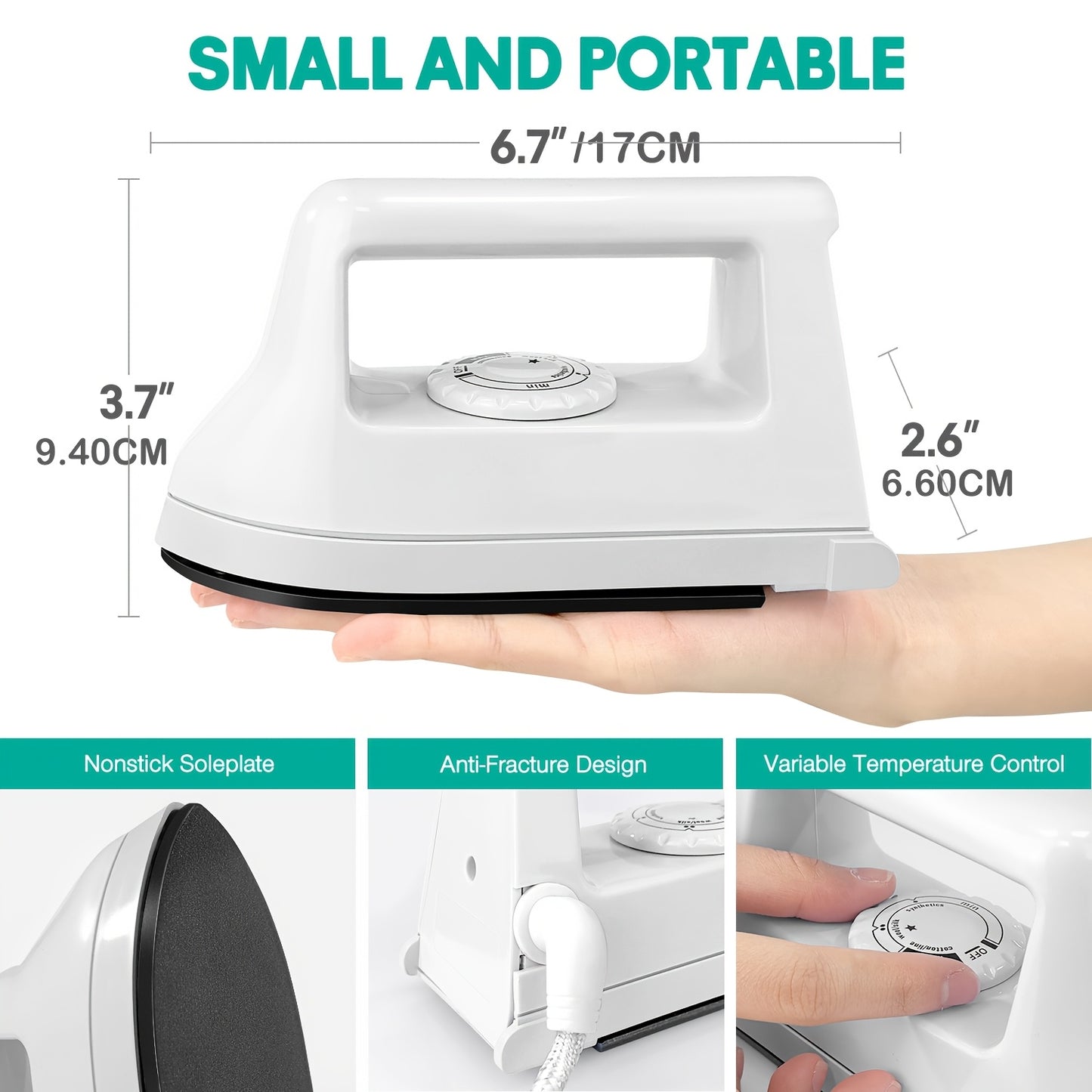 1pc Mini Craft Heat Press Mini Portable with Charging Base - 400W, Ideal for T-Shirts, Shoes, Bags And Vinyl Projects - Perfect for Travel And Home Use