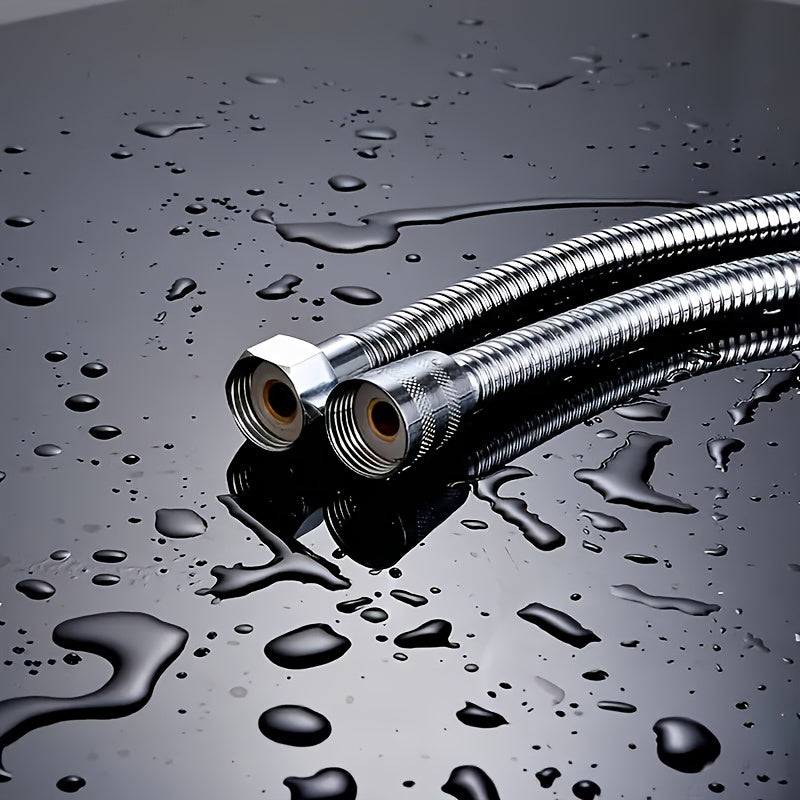 Flexible Stainless Steel Shower Hose Electroplated - Round Shape, Wall-Mounted Easy Install, for Rainfall Shower Heads & Sprayers, 59" / 78.7" / 118" Length Options, Chrome Finish