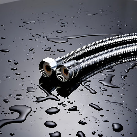Flexible Stainless Steel Shower Hose Electroplated - Round Shape, Wall-Mounted Easy Install, for Rainfall Shower Heads & Sprayers, 59" / 78.7" / 118" Length Options, Chrome Finish