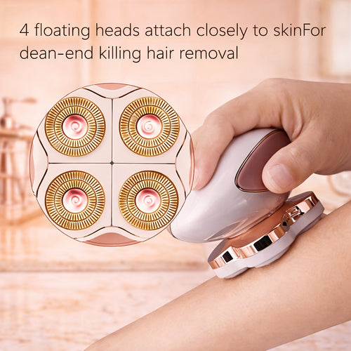 4- Electric Body Shaver for Women | Portable Handheld Hair Removal Device with Compact Design, Suitable for Face, Arms, Legs, Underarms, and Bikini Area, USB Rechargeable, Home and Travel Use