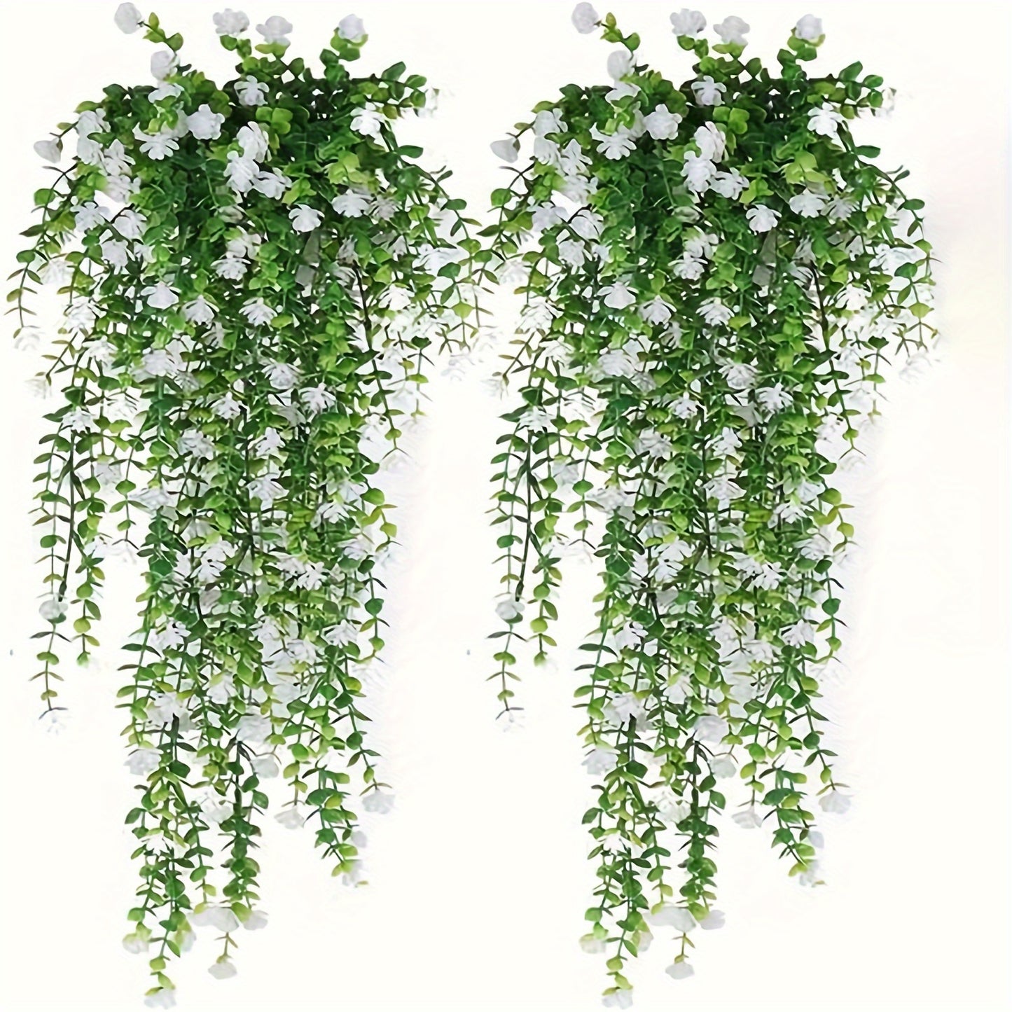 Elegant 10pcs Artificial Hanging Plants - Lifelike UV Resistant Faux Flowers Vine Fake Ferns for Indoor And Outdoor Spring Summer Wedding Party Patio Balcony Decor