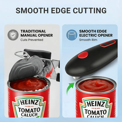 Electric Can Opener Automatic Battery Powered, Touch Hands Free with Smooth Edge Safe Design, Ideal for Seniors Arthritis And Weak Hands, Portable for Kitchen Camping RV, Perfect Gift for Elderly