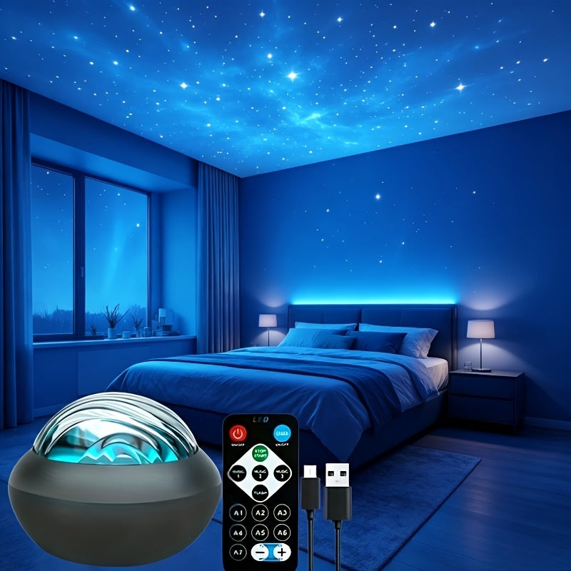 Ancient Starlight LED Star Projector - 7-Star Lighting Effect, Usb-Powered Night Light, Suitable for Bedrooms, Camping, Weddings And Home Decoration - The Perfect Holiday Gift