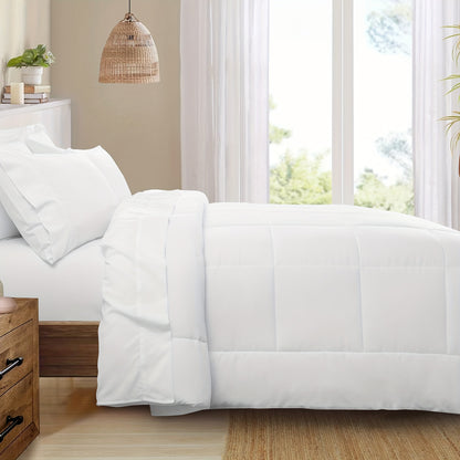 7pcs Comforter Set-Luxury Soft Fluffy Bedding With 1 Comforter, 1 Fitted Sheet, 1 Flat Sheet, And 4 Pillowcases & Pillow Cover-All Season Quilte Set Queen, Hypoallergenic, Breathable, Easy Care, Valentine'S Day Bed In A Bag, Gifts For Her